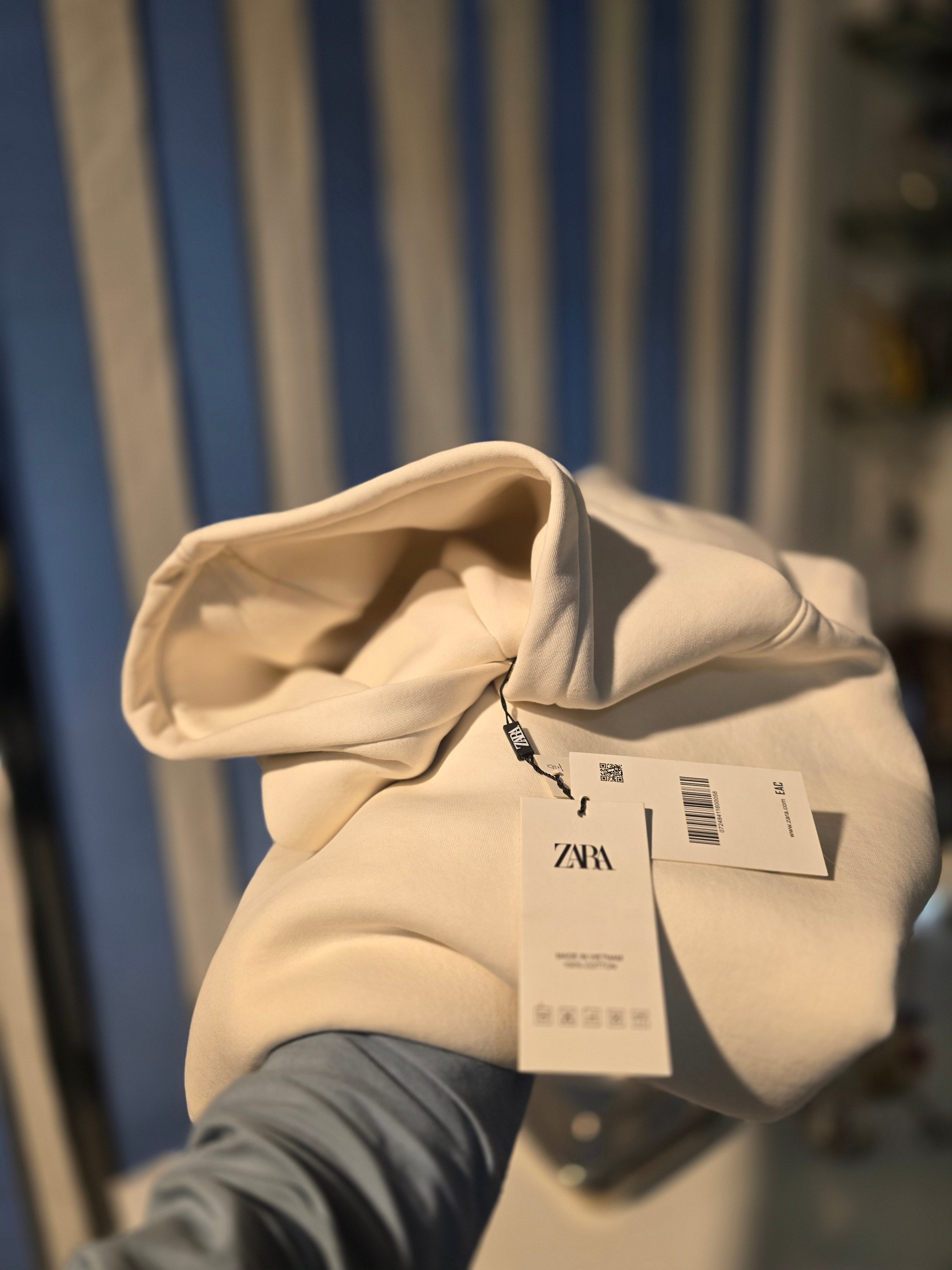 MENS PREMIUM PLAIN CREAM COLOUR HOODIE 100%COTTON