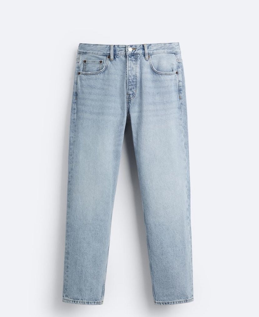 Men straight fit mid rise jeans