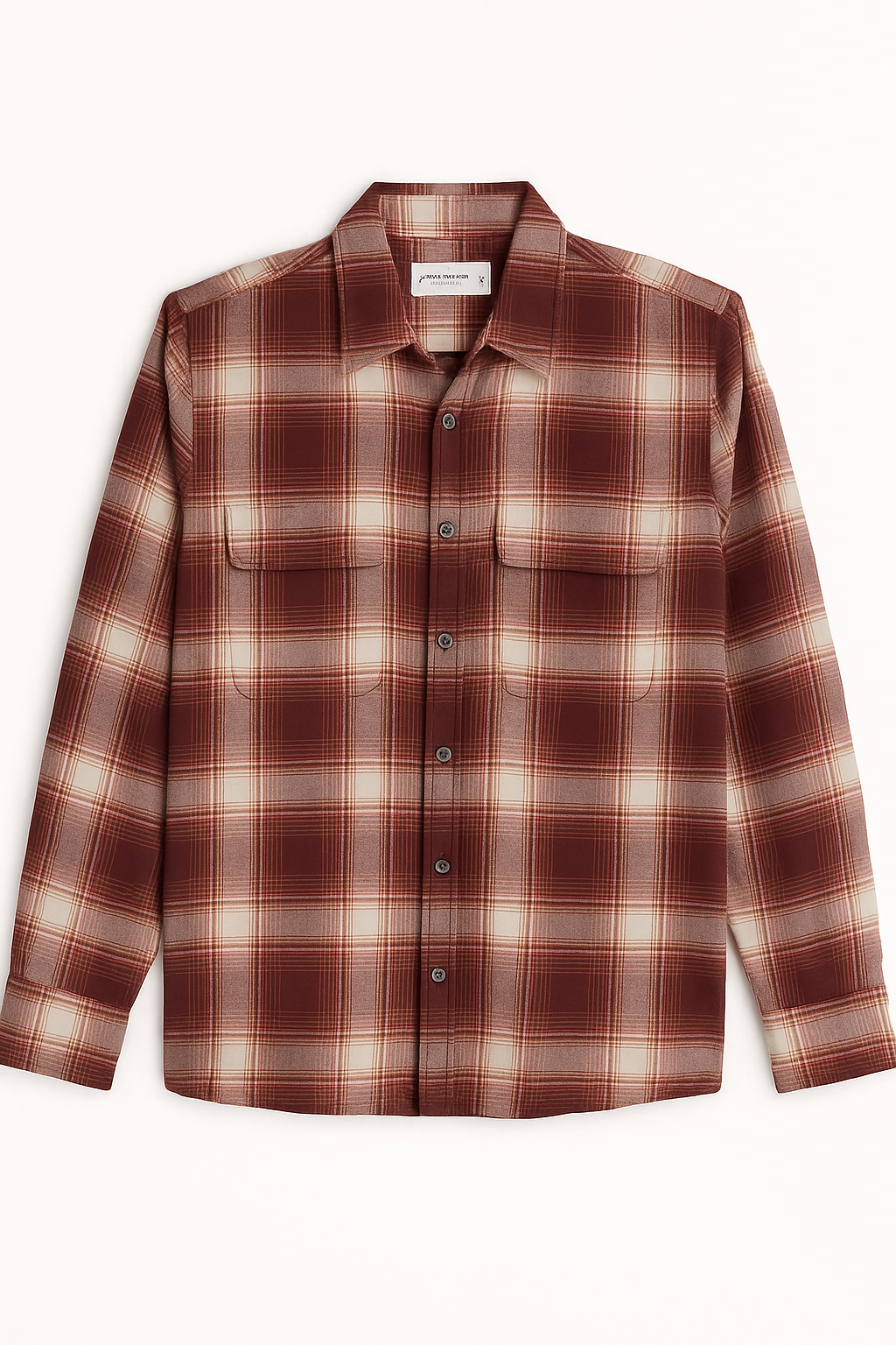 Men Slim Fit Checkered Button Down Collar Casual Shirt