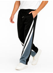 Mens stripped black track pants