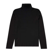 Men Solid High Neck White, Black Sweater